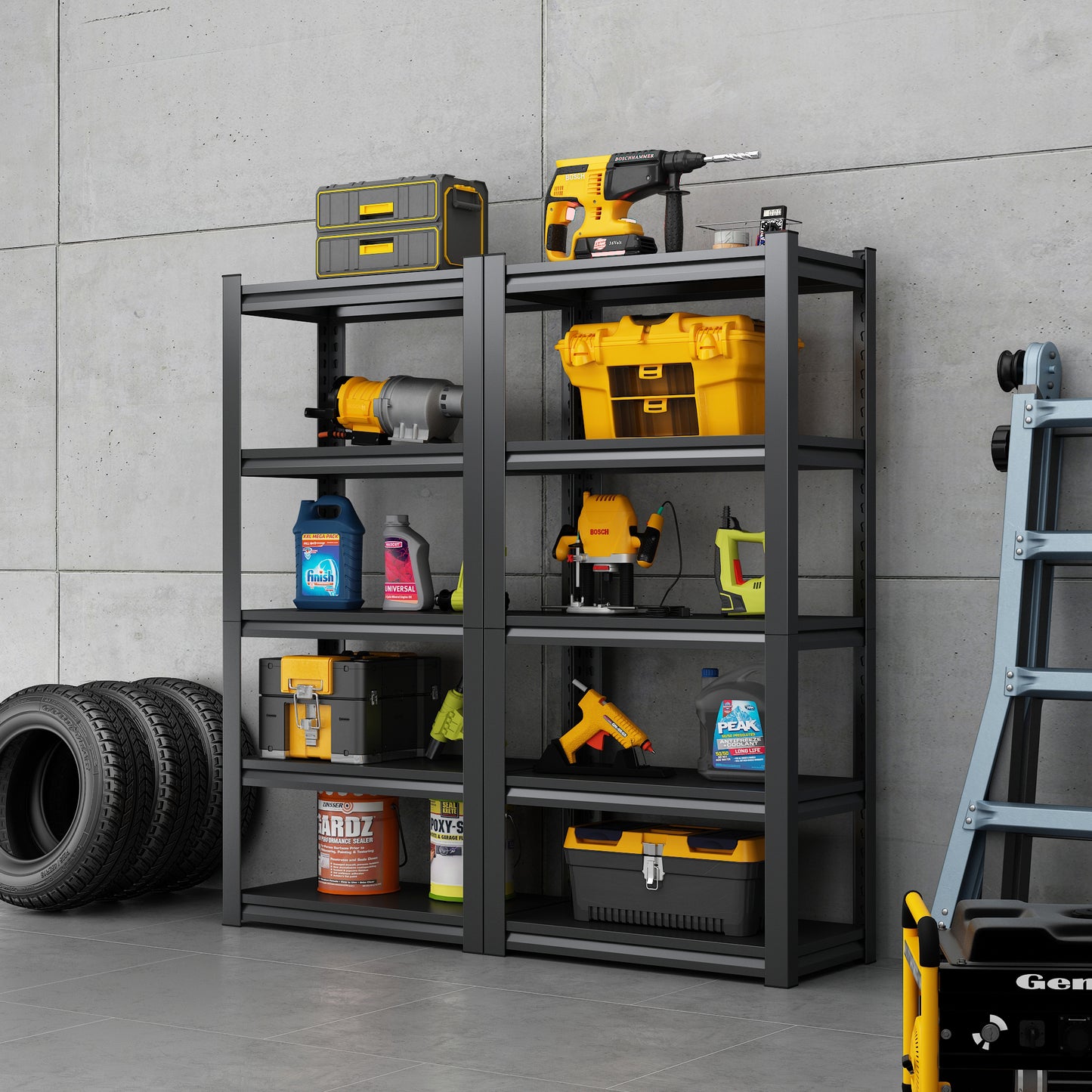 Adjustable Metal Shelving Storage Solution