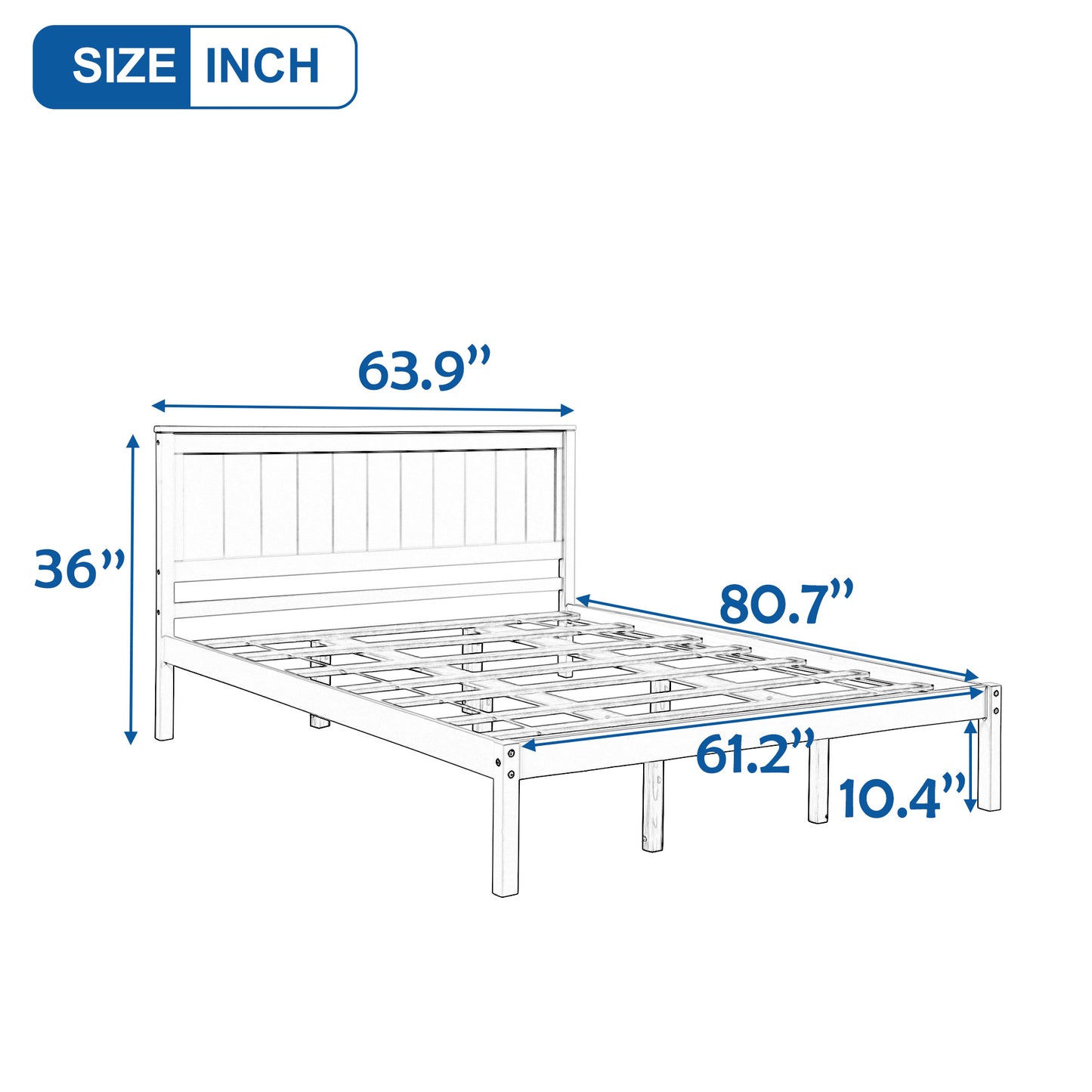 Rhoda Queen Size Platform Bed Frame - Espresso