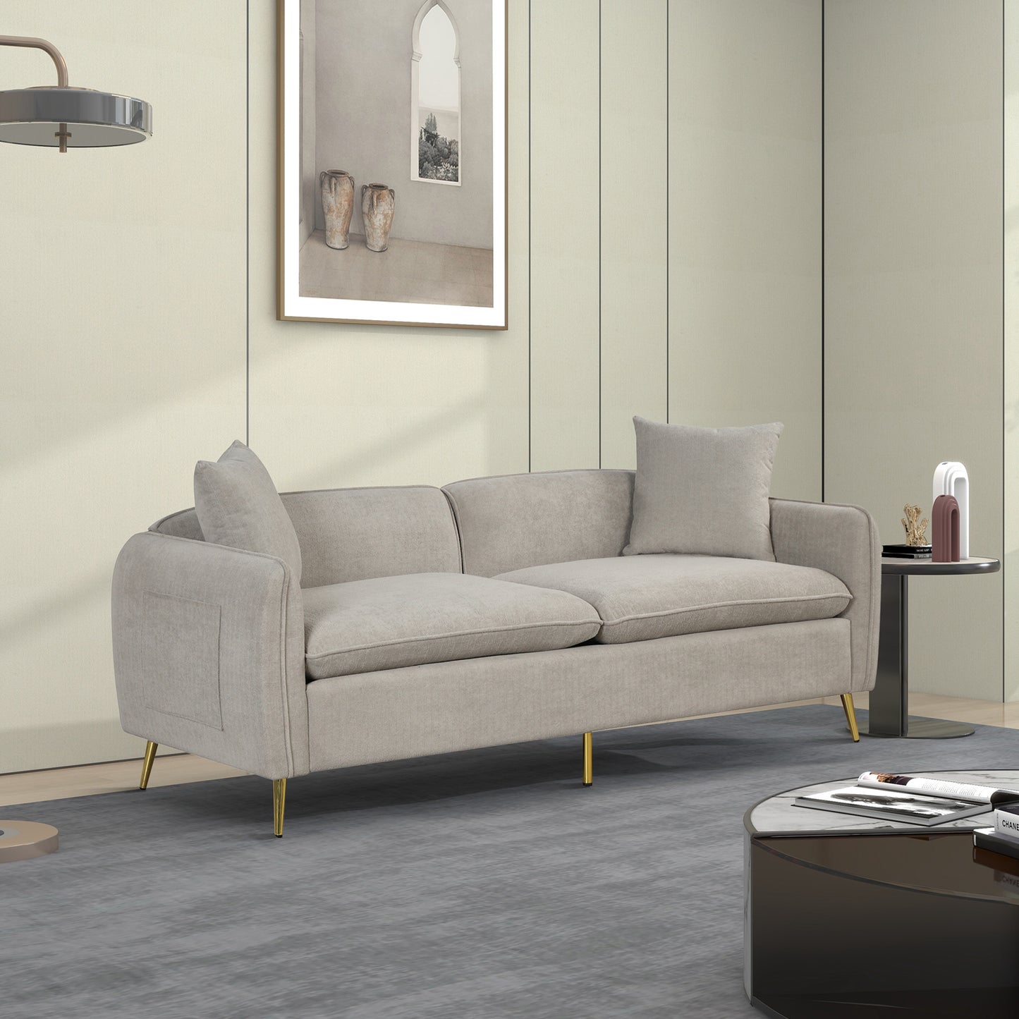 Elegant Comfort Velvet Sofa Set