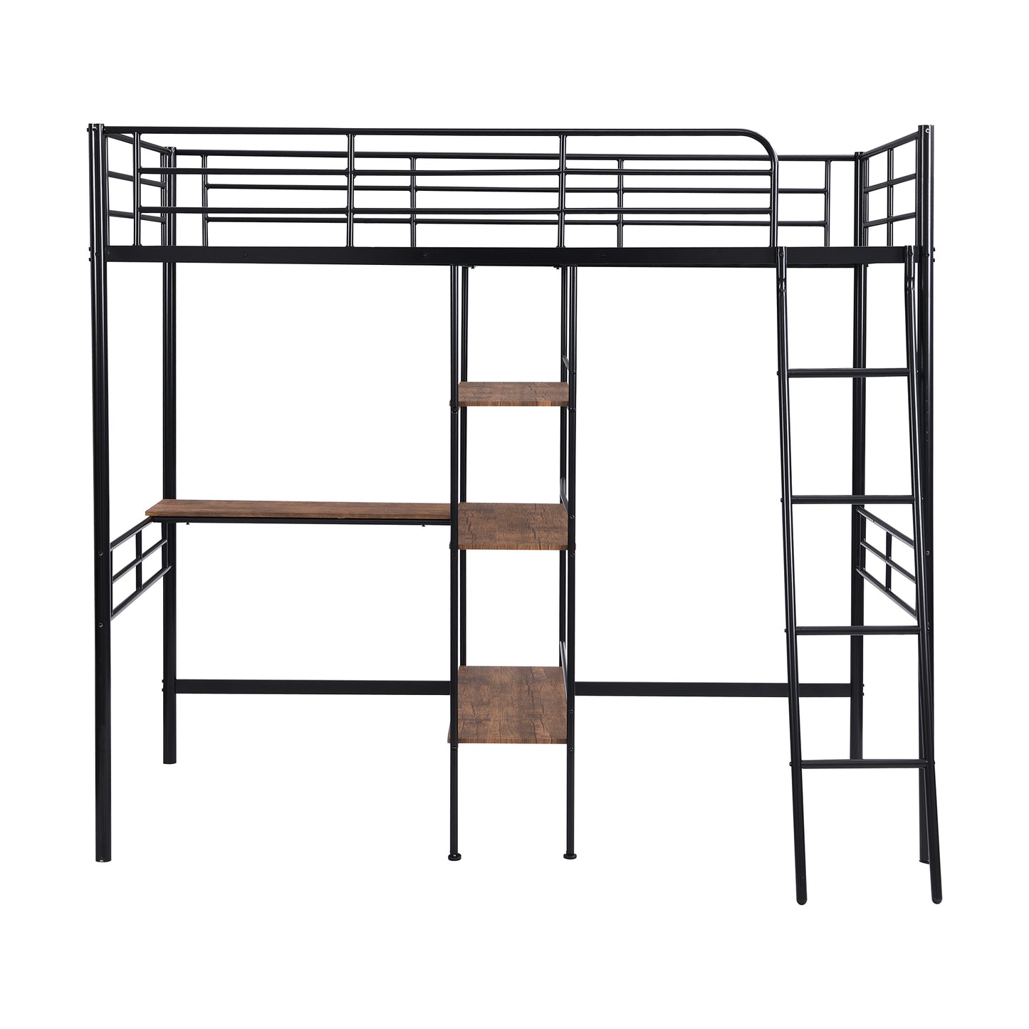 ElevateMax Twin Loft Bed with Desk and Shelves