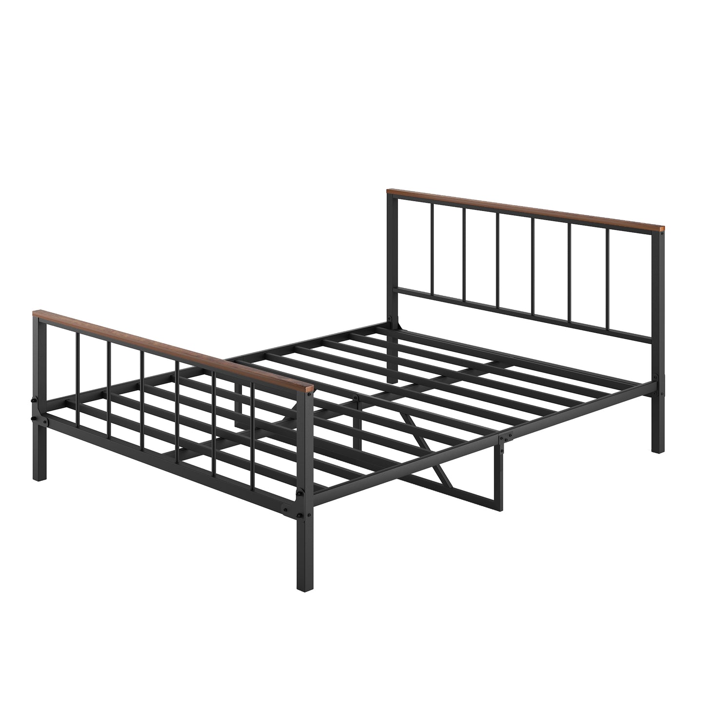 Marsh Queen Size Metal Platform Bed - Black
