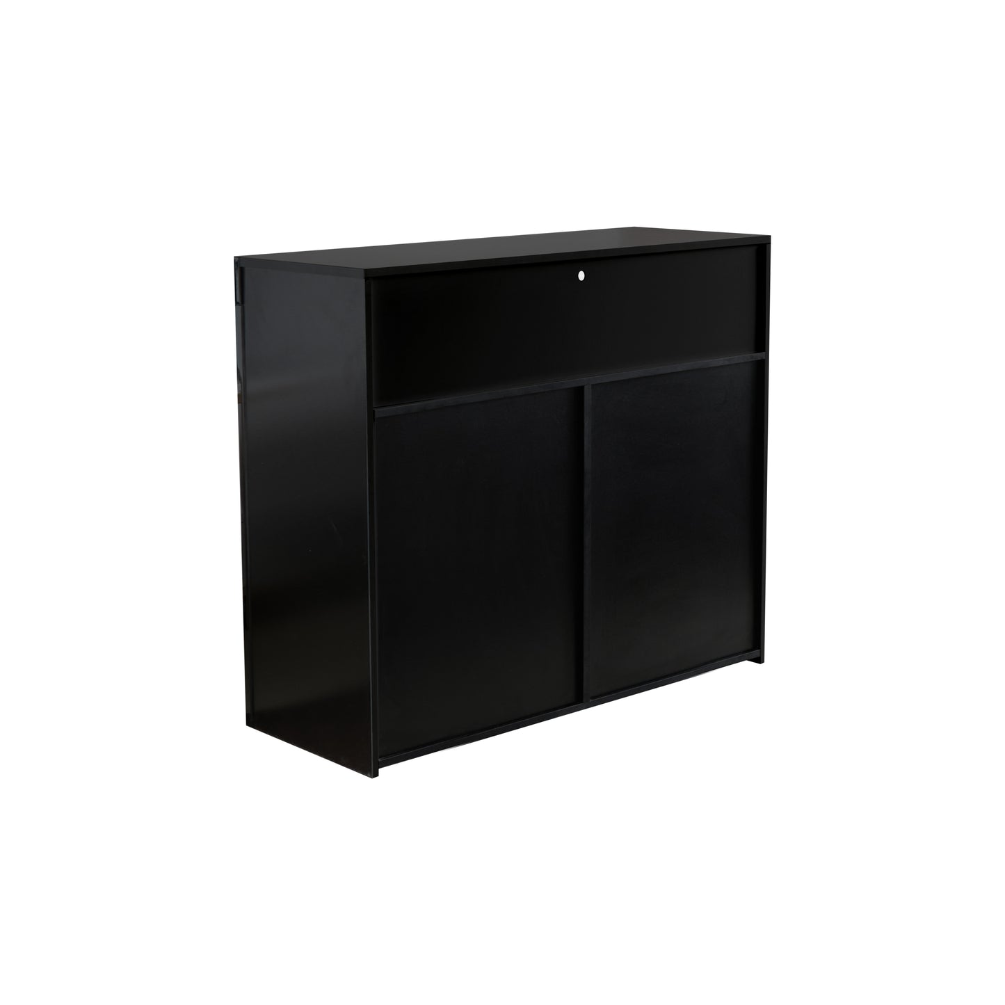 Glossy Glow Sideboard: Modern Storage Cabinet with LED Light