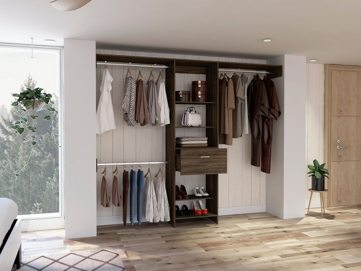Walnutwood Closet Organizer