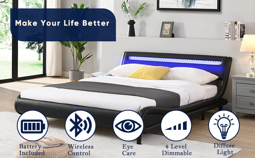 WaveGlow Queen Bed Frame