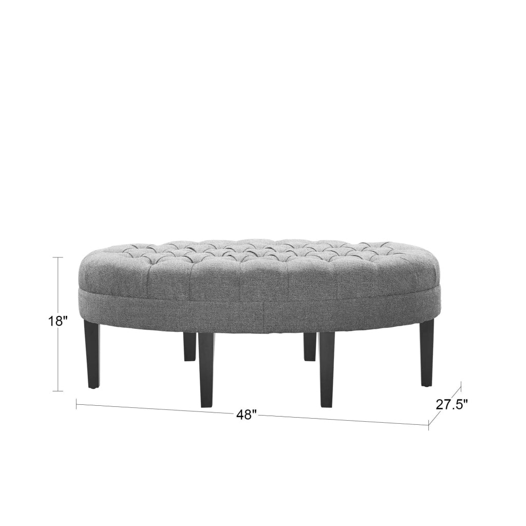 Surfboard Tufted Ottoman - Blue