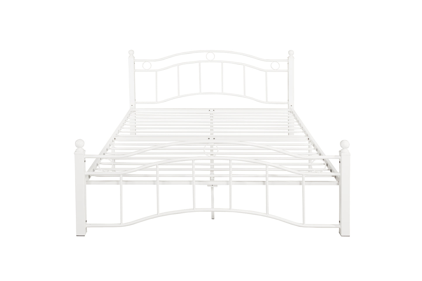 Royal Dream Queen Size Metal Bed Frame - White