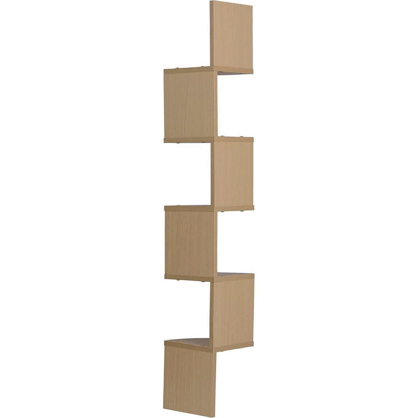Beech Corner Wall Mount Shelf - Brown