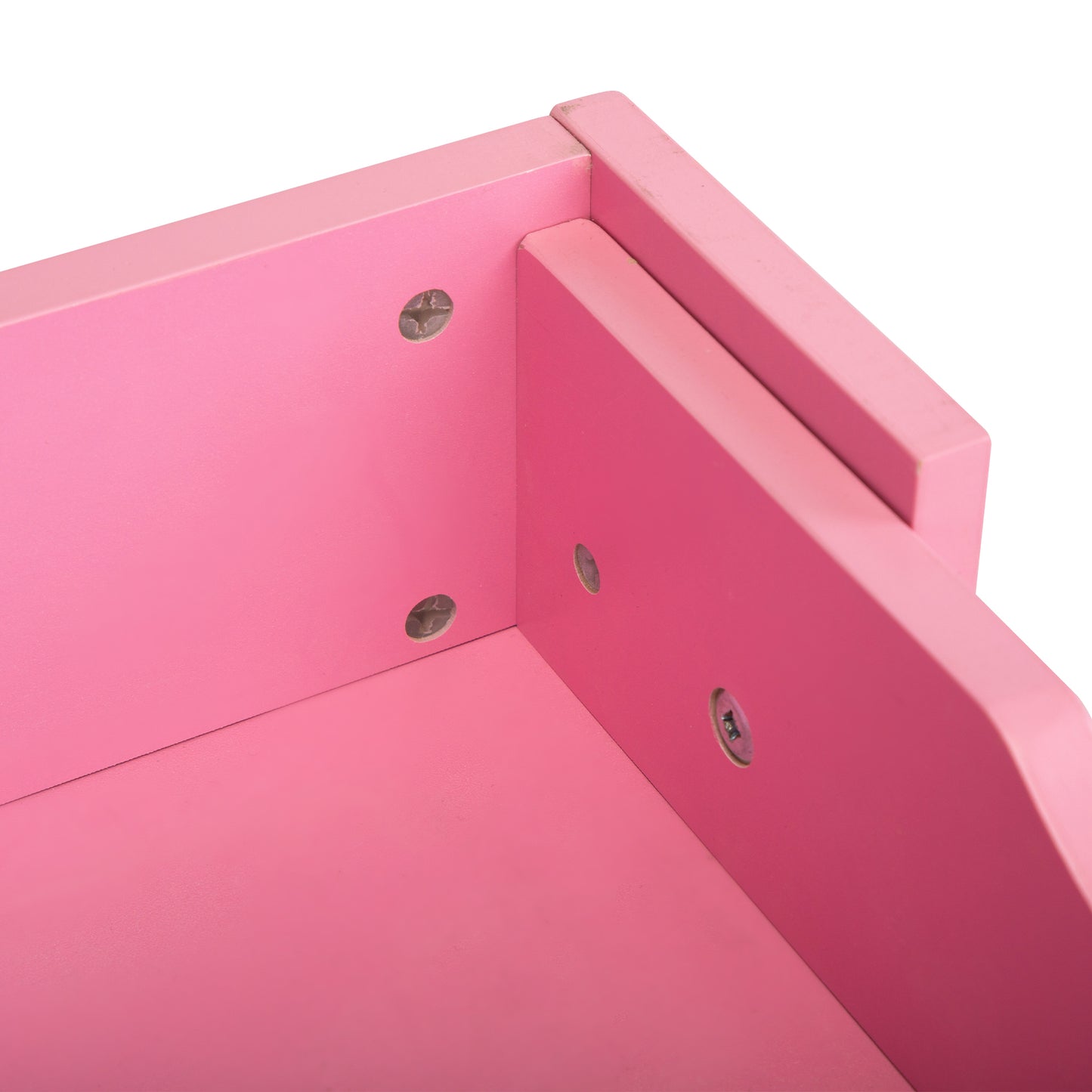 3-in-1 Kids Wood Table and 2 Chairs - Pink