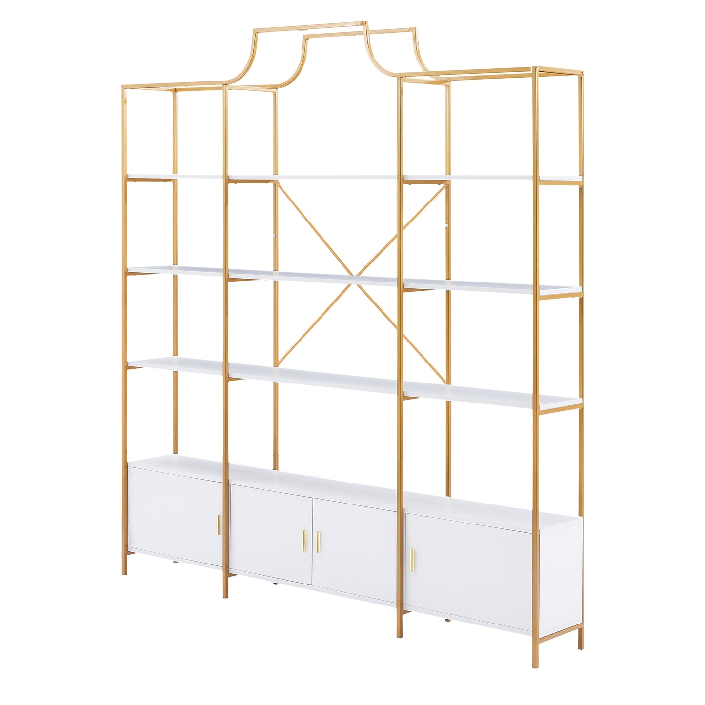 X Bar Gold Frame Bookcase