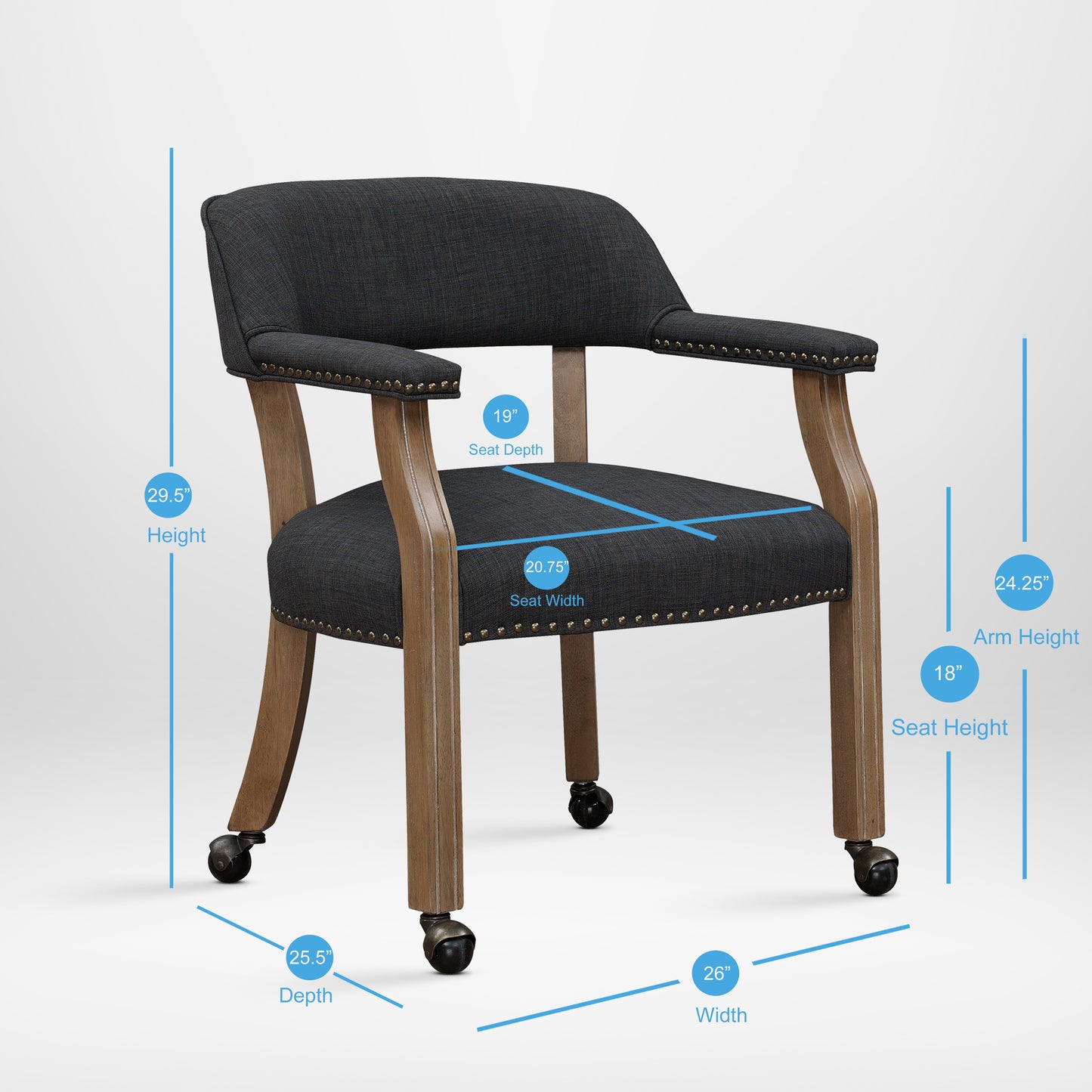 Eclipse Charcoal Game Chair