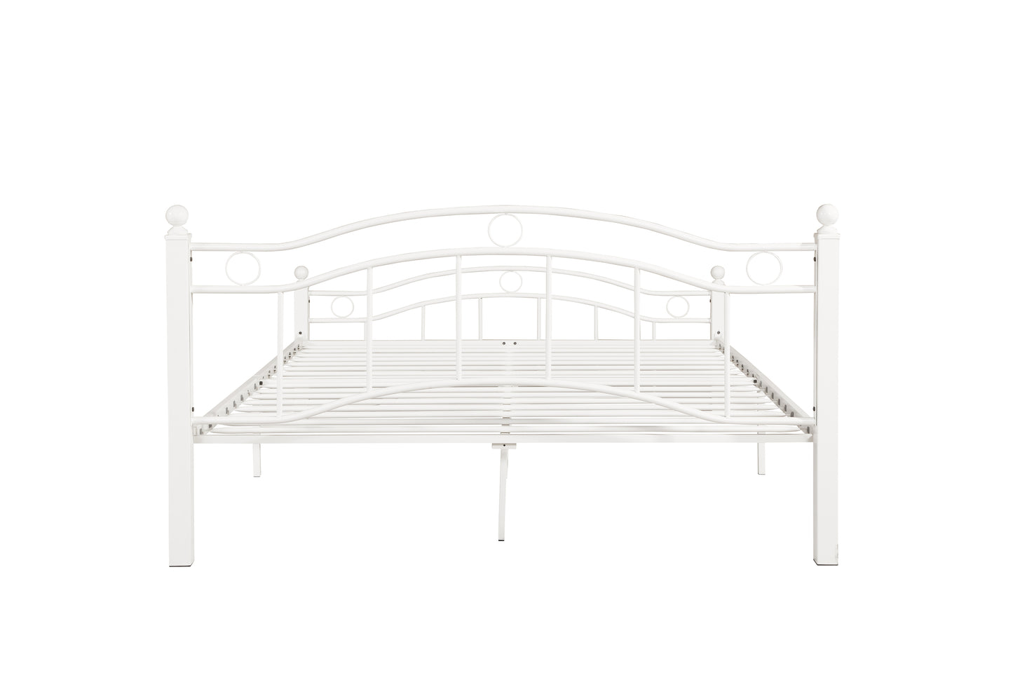 Royal Dream Queen Size Metal Bed Frame - White