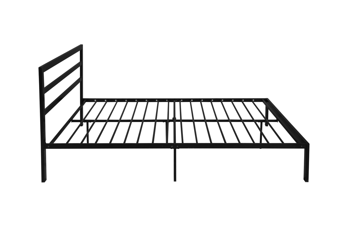 Zaker Queen Size Platform Metal Bed Frame - Black