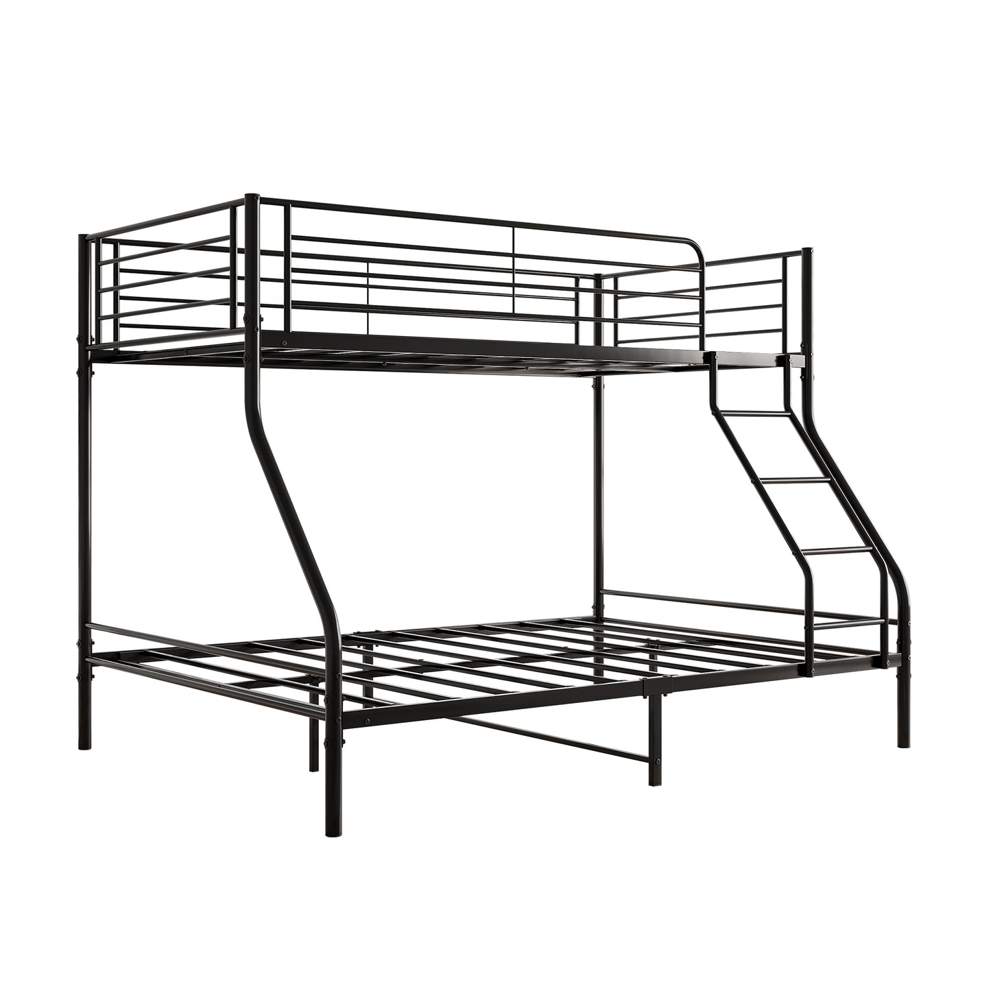 The Diamond Twin-Over-Full Metal Bunk Bed -Black