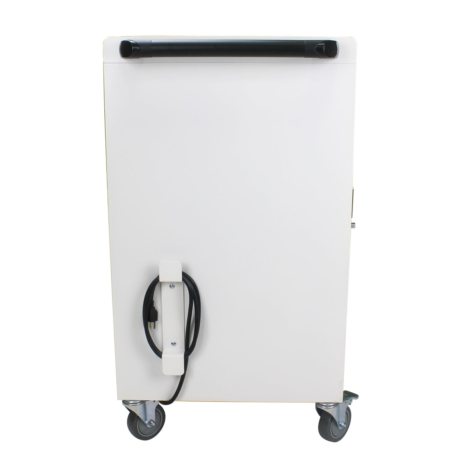 Mobile Charging Cart and Cabinet With Combination Lock - White