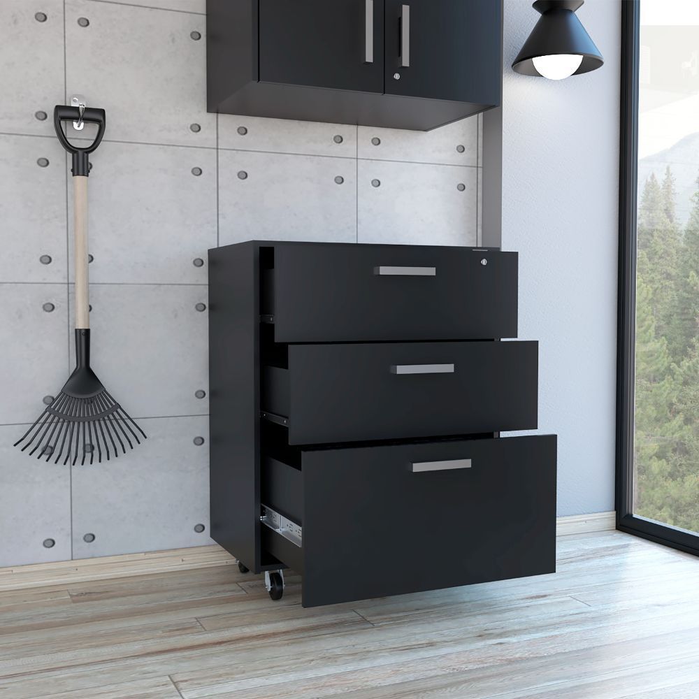 Medford 3-Drawer Cabinet - Black