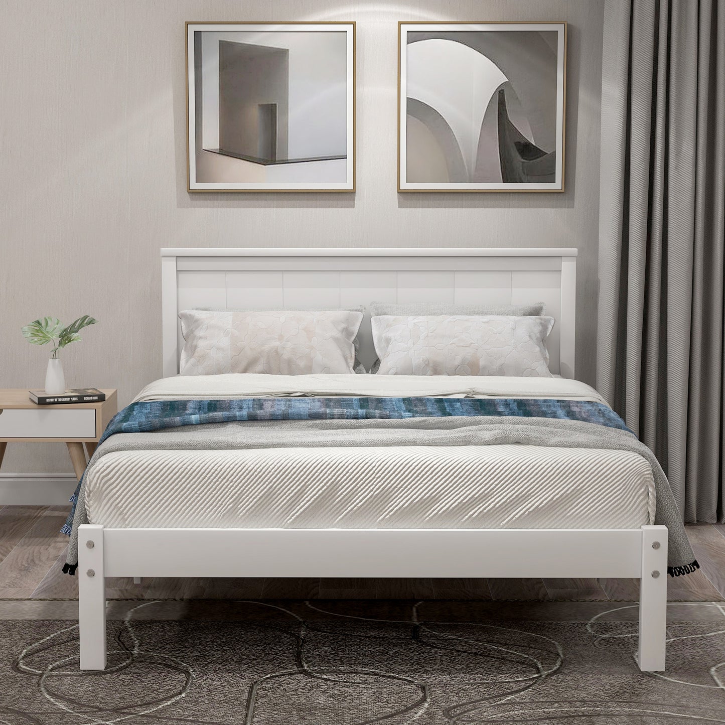 Rhoda Twin Size Platform Bed Frame - White