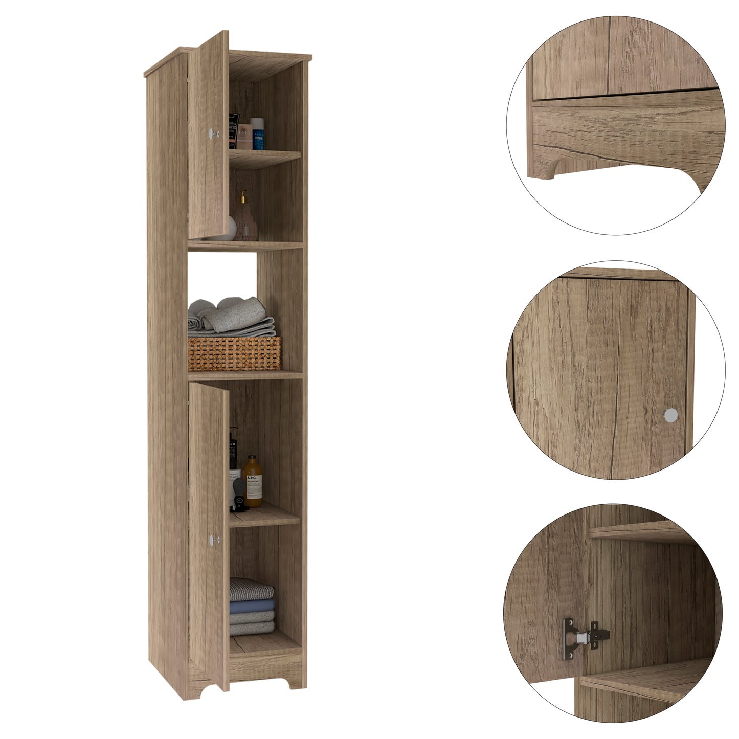 Iris Linen Cabinet - Light Oak