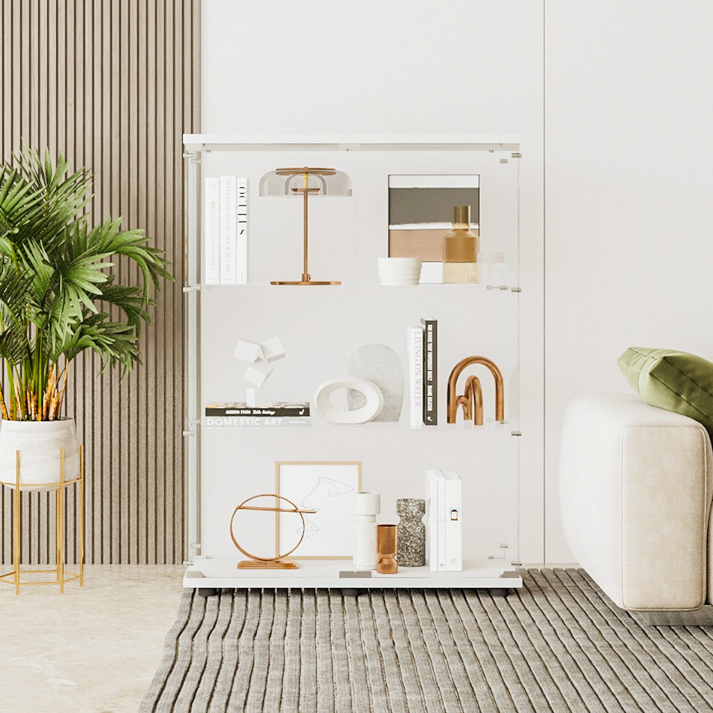 Luminous Glass Showcase Cabinet