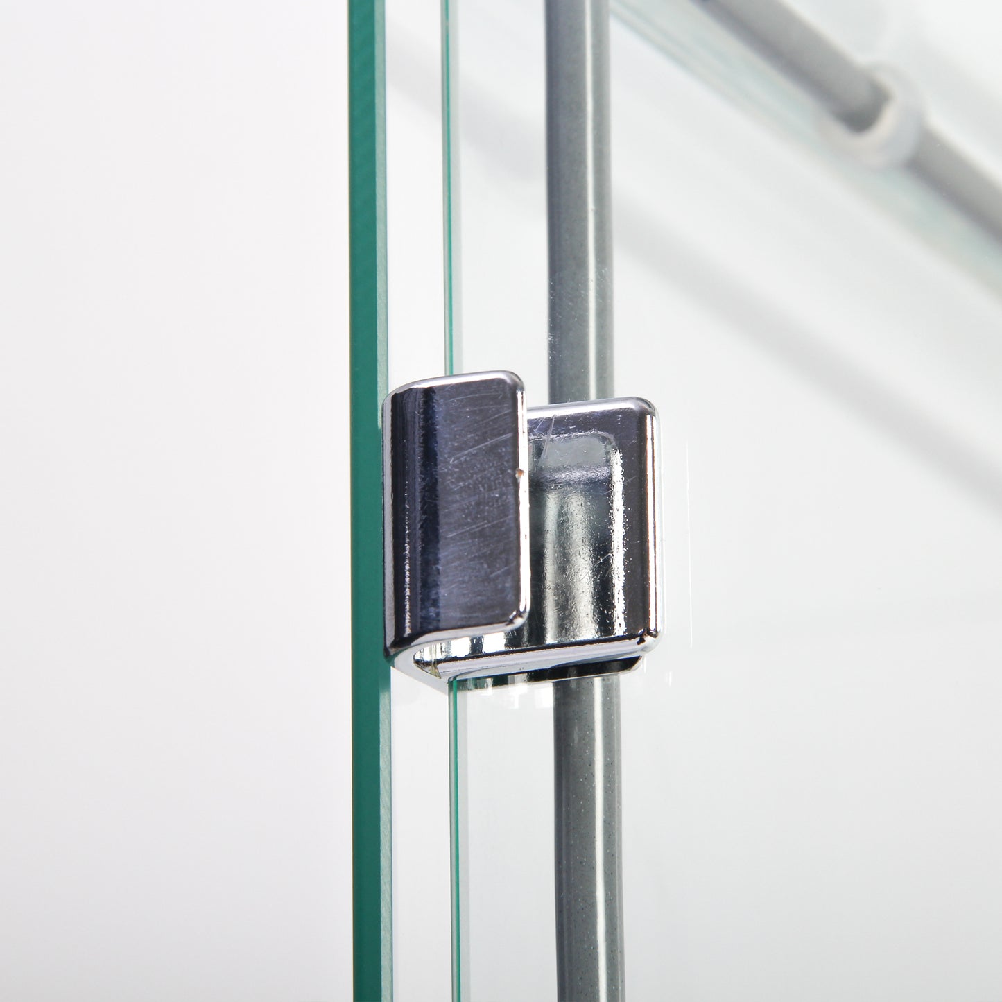 Glass Display Cabinet 4 Shelves with Door - Black