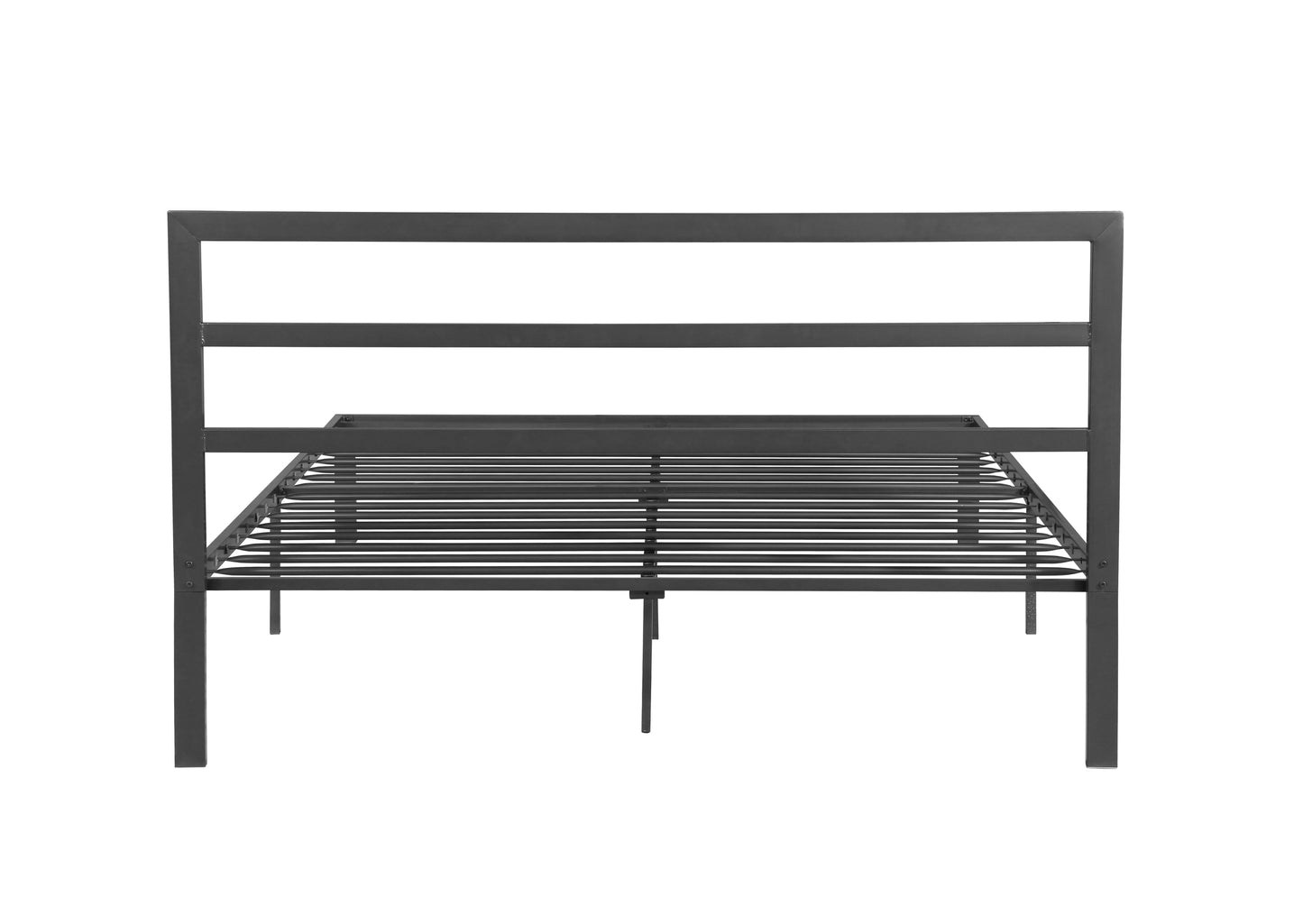 Zaker King Size Platform Metal Bed Frame - Gray
