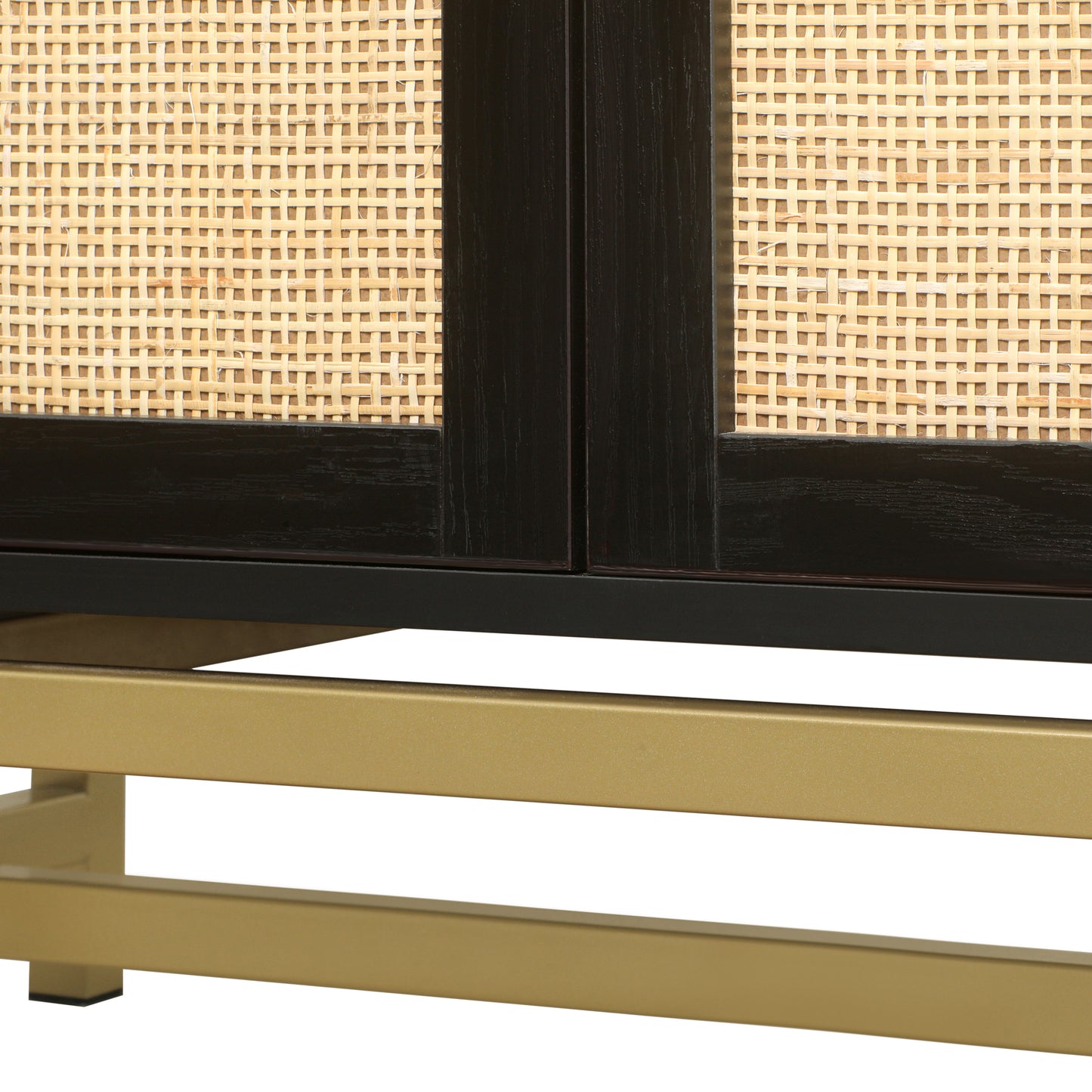 Rattan Black Frame Cabinet