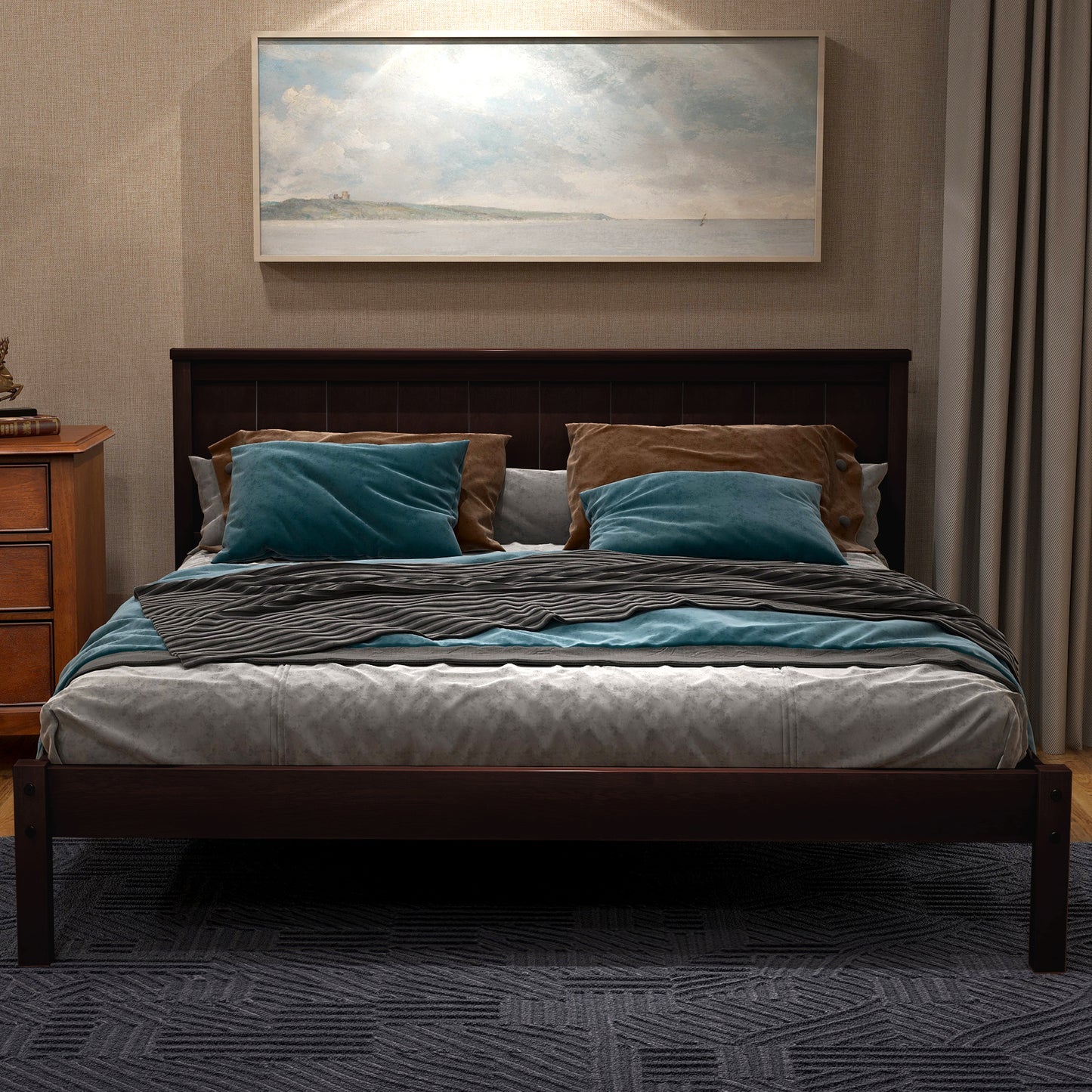 Rhoda Full Size Platform Bed Frame - Espresso
