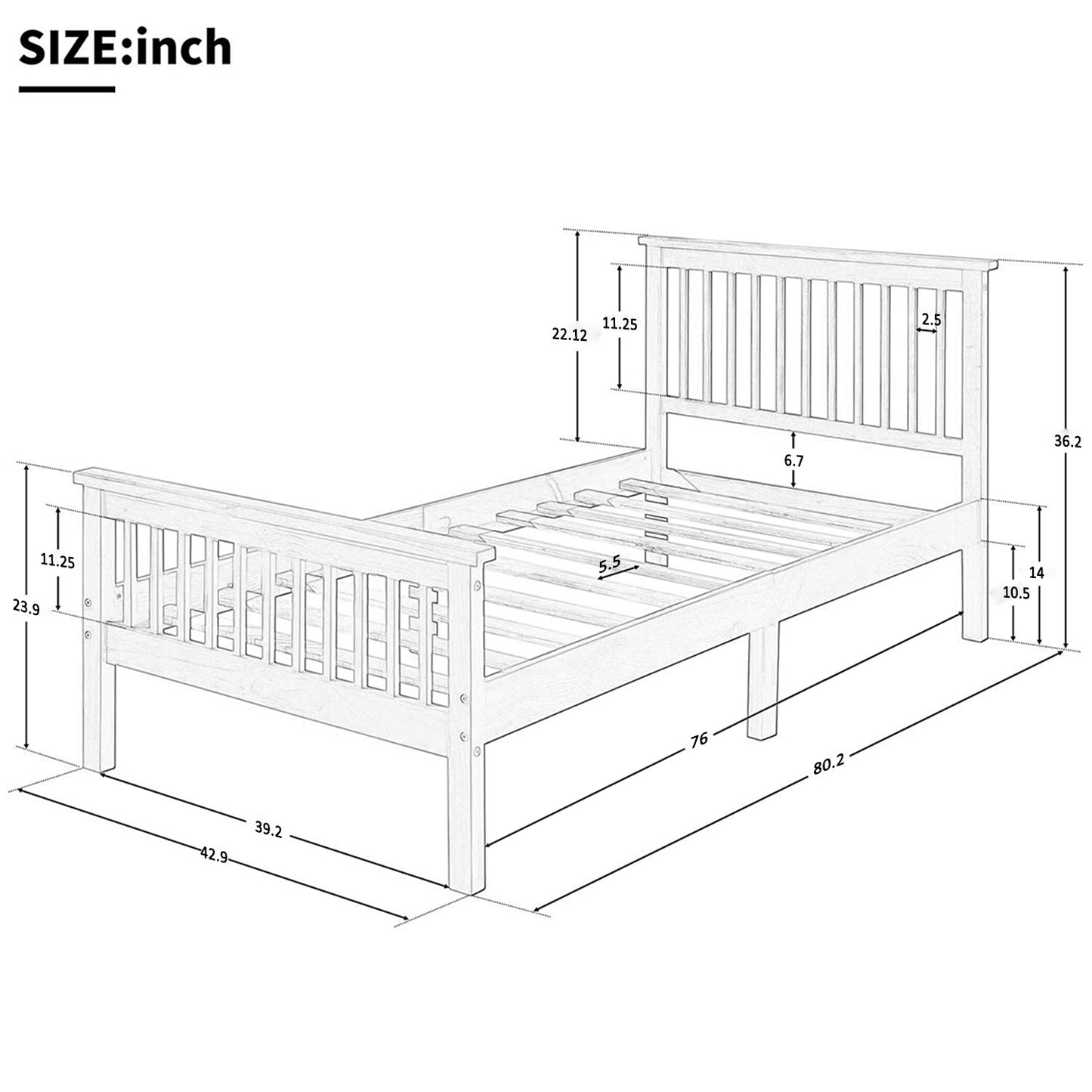 Elegant Dreams Twin Espresso Bed