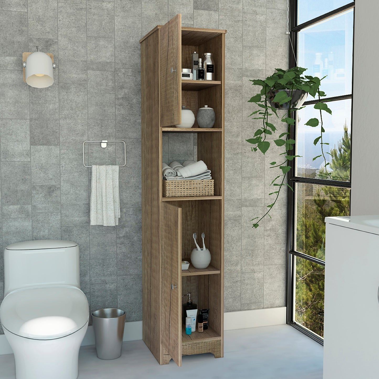 Iris Linen Cabinet - Light Oak