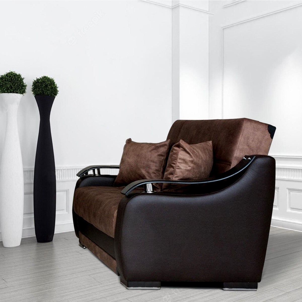 Zambak Brown Loveseat w-Storage