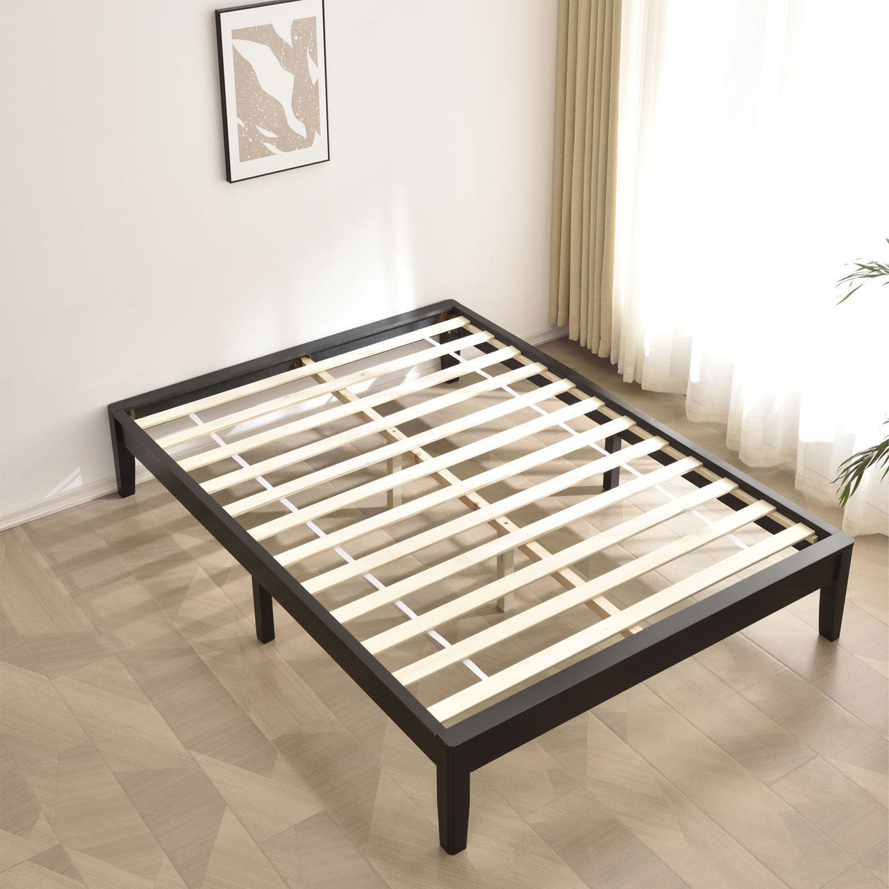 Go Green Woods Stella Solid Pine Wood Full Platform Bed Frame