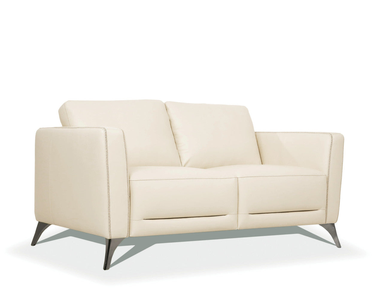 Creamy Bliss Loveseat in Cream Leather