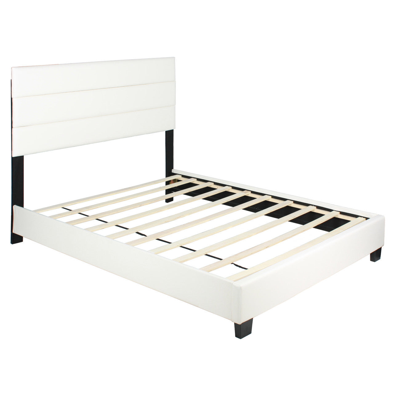 Go Green Woods Napoli Faux Leather Upholstered Platform Bed Twin