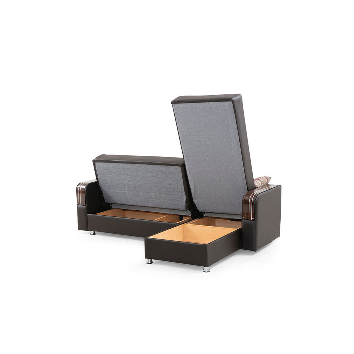 London Brown Reversible Sectional Sofa