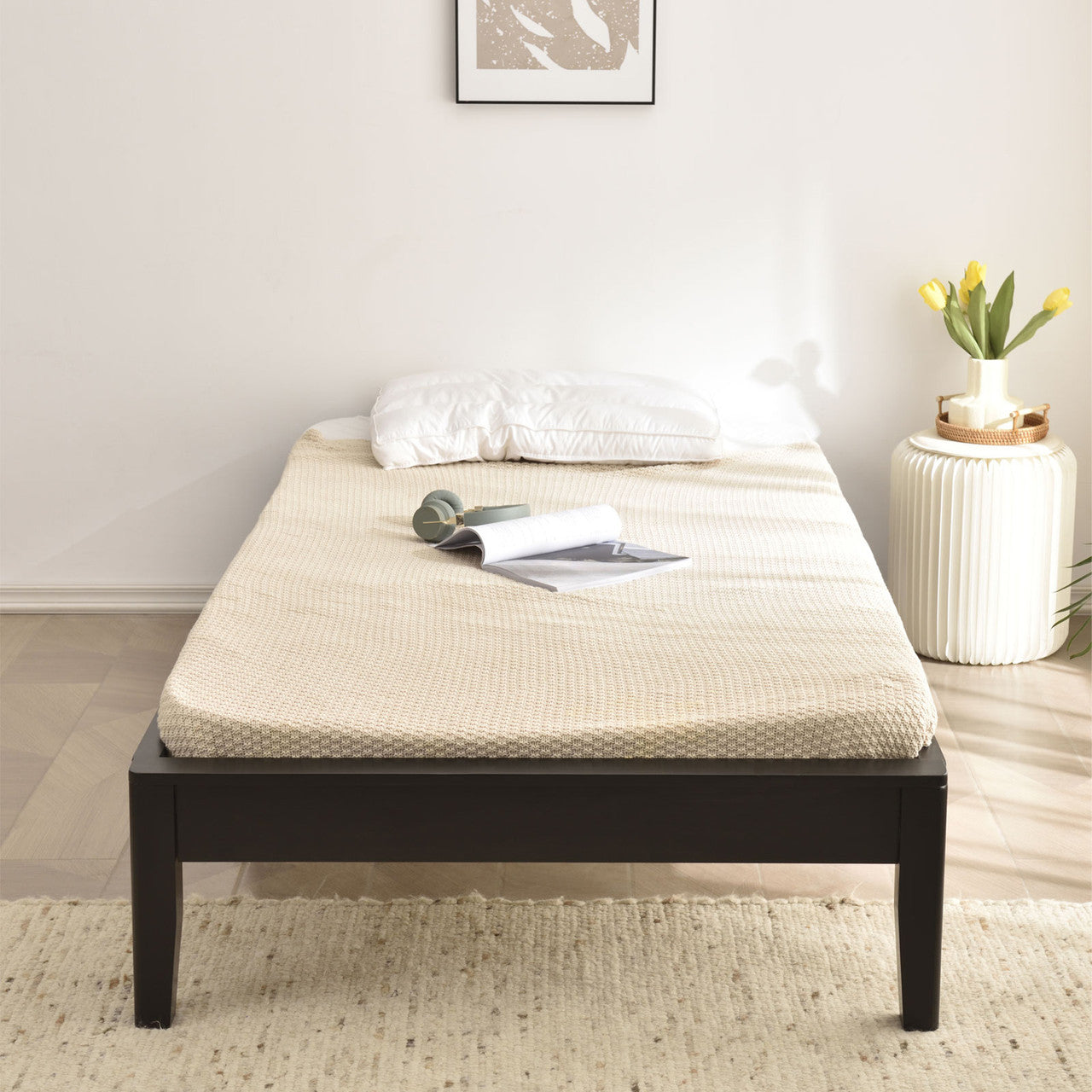 Go Green Woods Stella Solid Pine Wood Twin Platform Bed Frame
