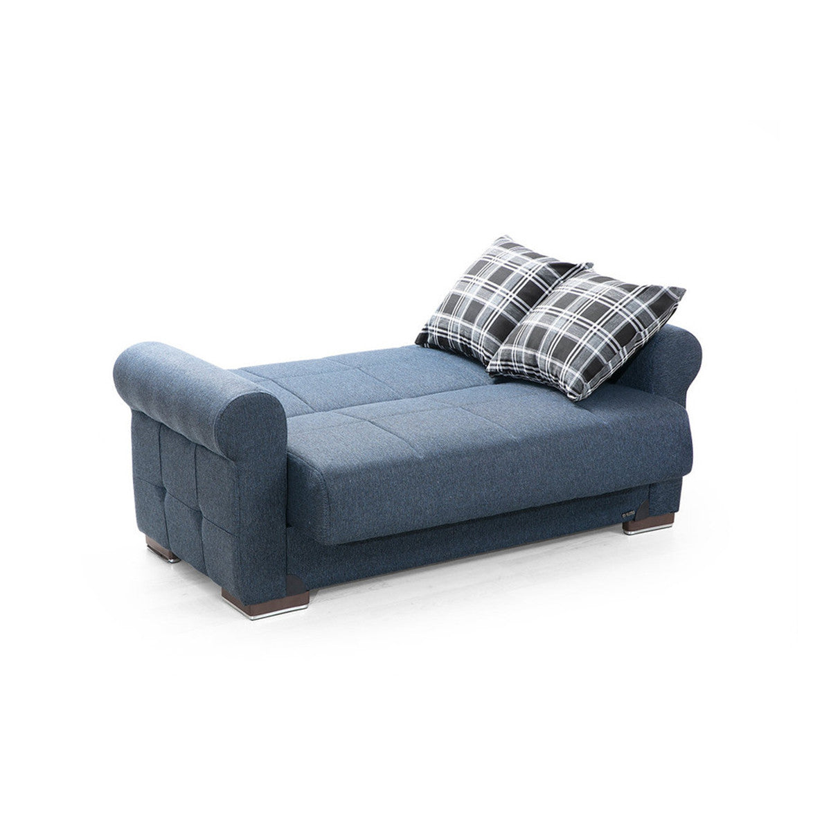 Silva Navy Blue Fabric Loveseat