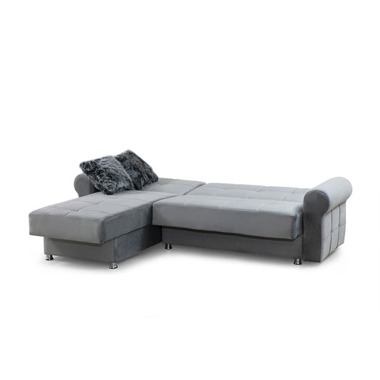 Paris Gray Reversible Sectional Sofa