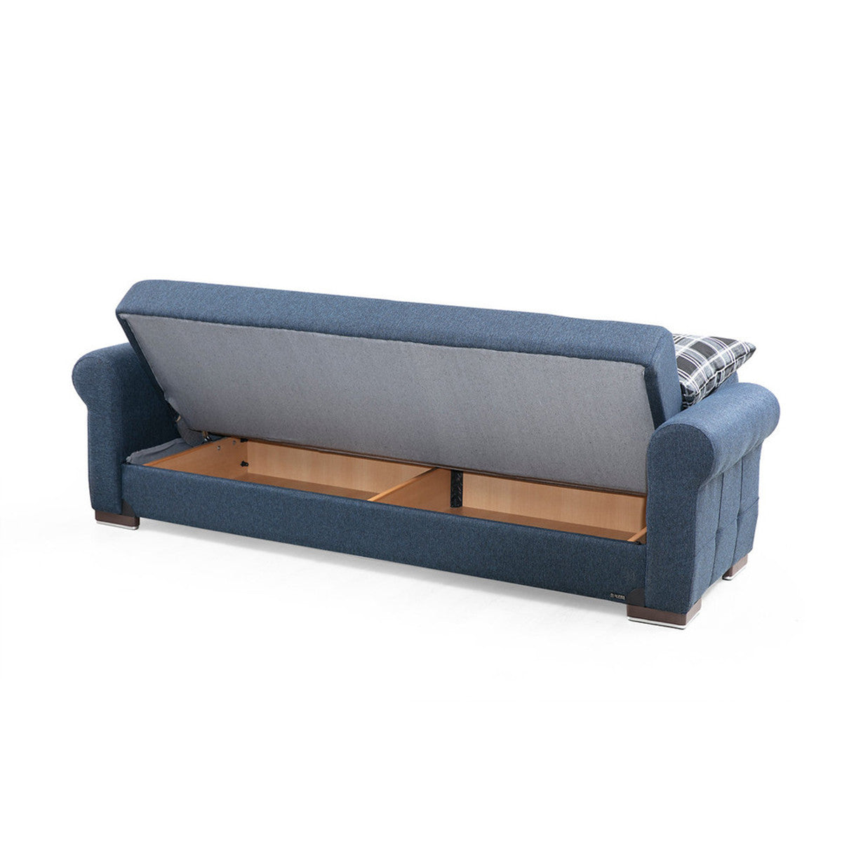 Silva Navy Blue Fabric Sofa Bed