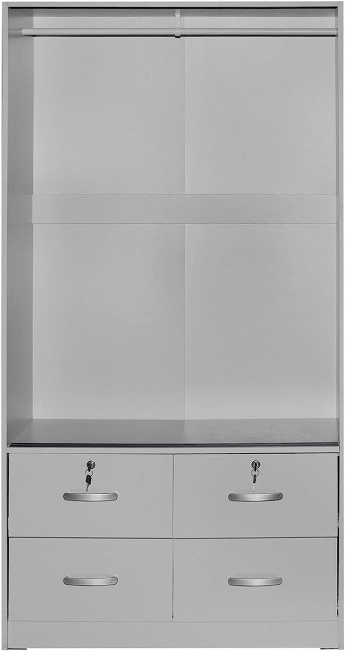 Go Green Woods Sarah Double Sliding Door Armoire with Mirror
