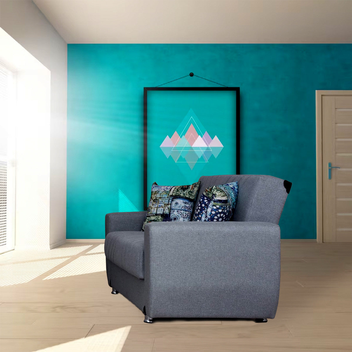 Sonya Gray Fabric Loveseat