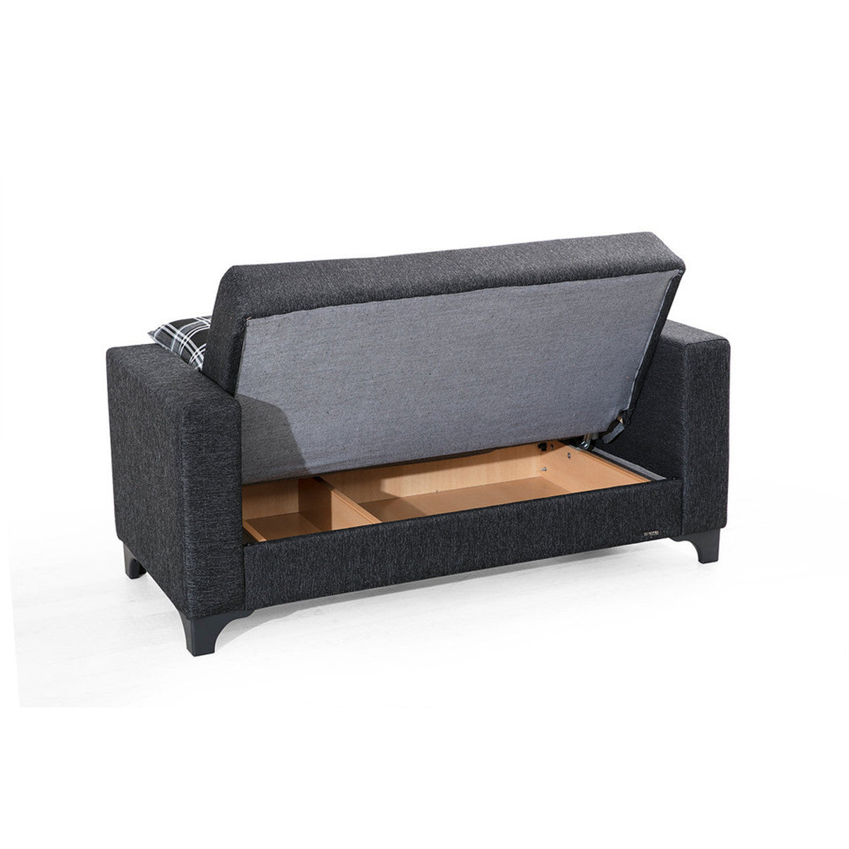 Armada Dark Gray Fabric Loveseat