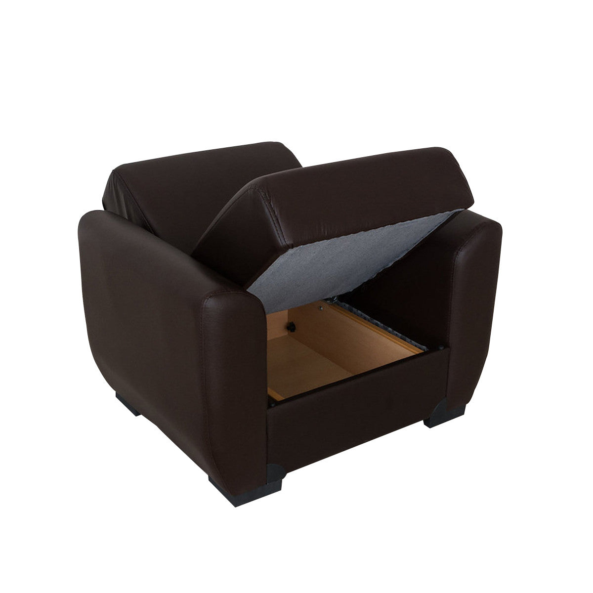 Aisha Brown PU Leather Chair