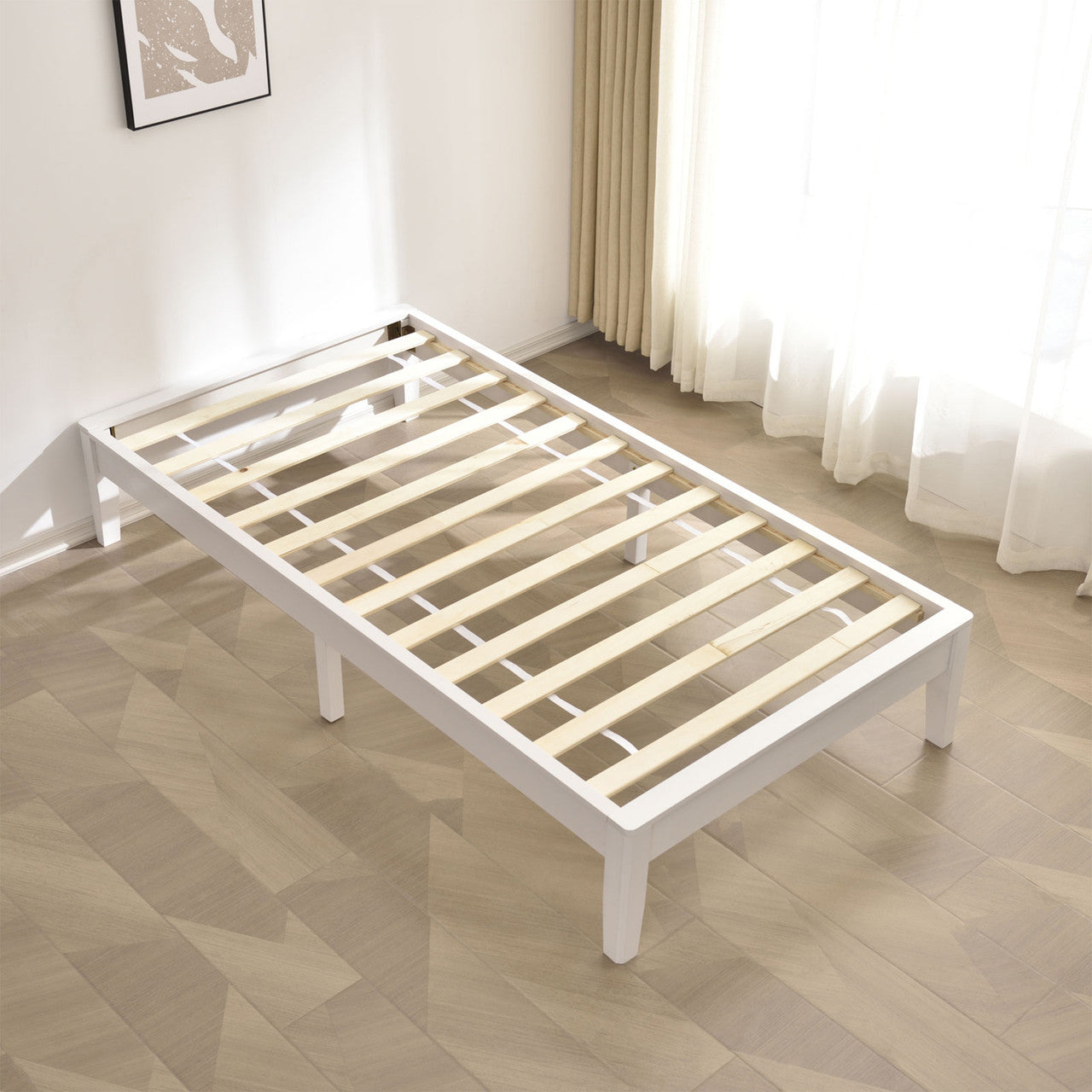 Go Green Woods Stella Solid Pine Wood Twin Platform Bed Frame