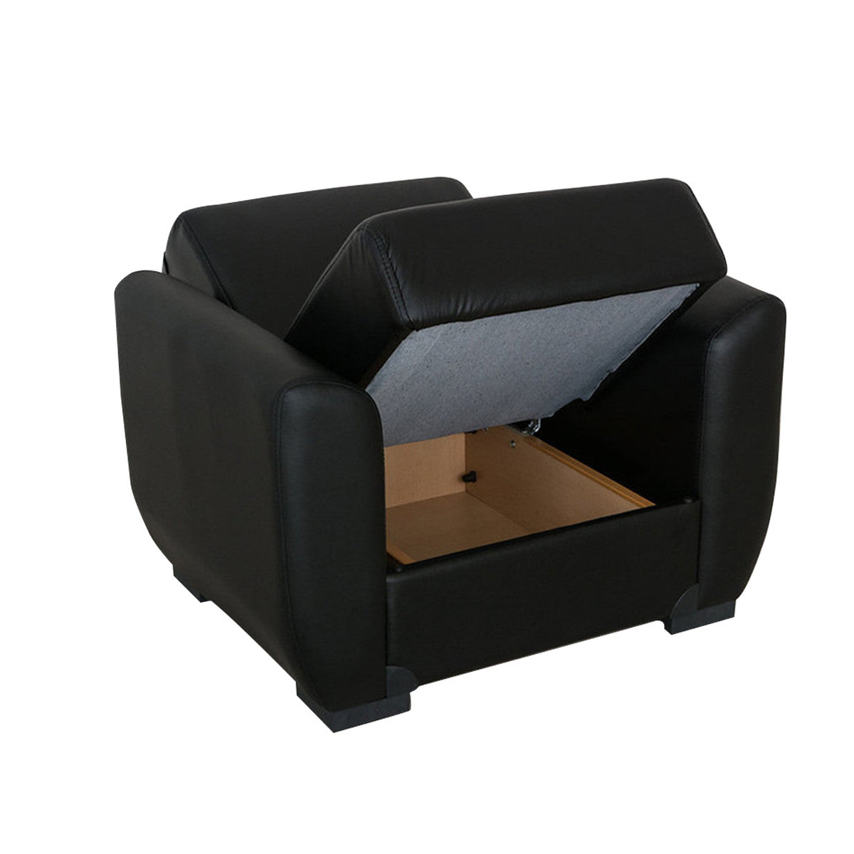 Lola Black PU Leather Chair