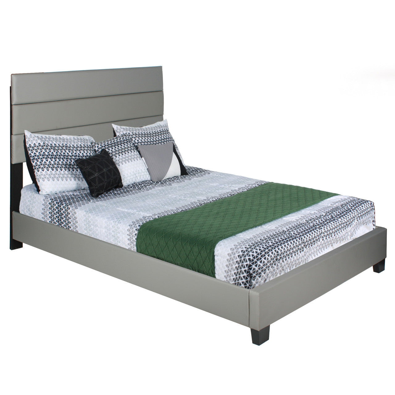 Go Green Woods Napoli Faux Leather Upholstered Platform Bed Twin