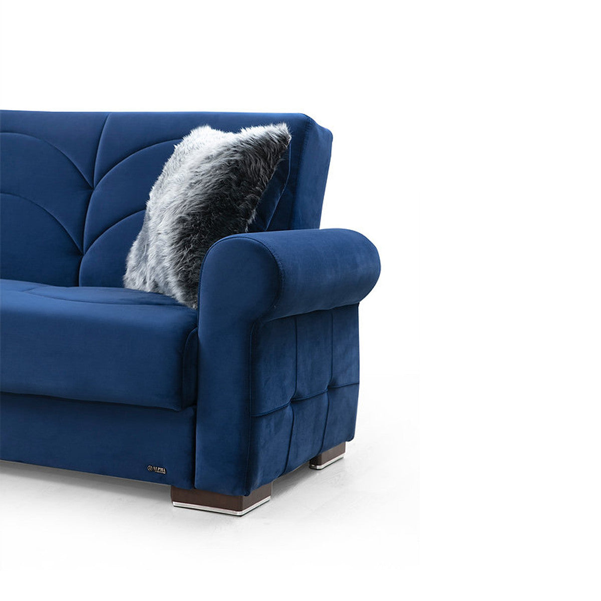 Madrid Navy Fabric Loveseat
