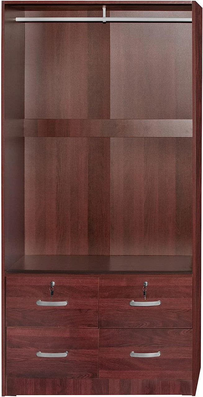Go Green Woods Sarah Double Sliding Door Armoire with Mirror