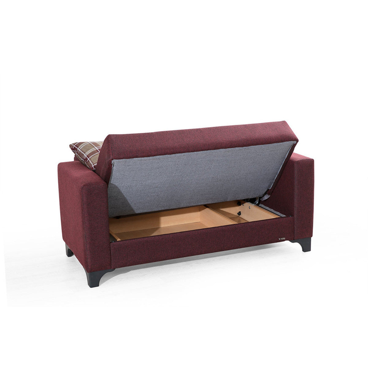 Armada Burgundy Fabric Loveseat