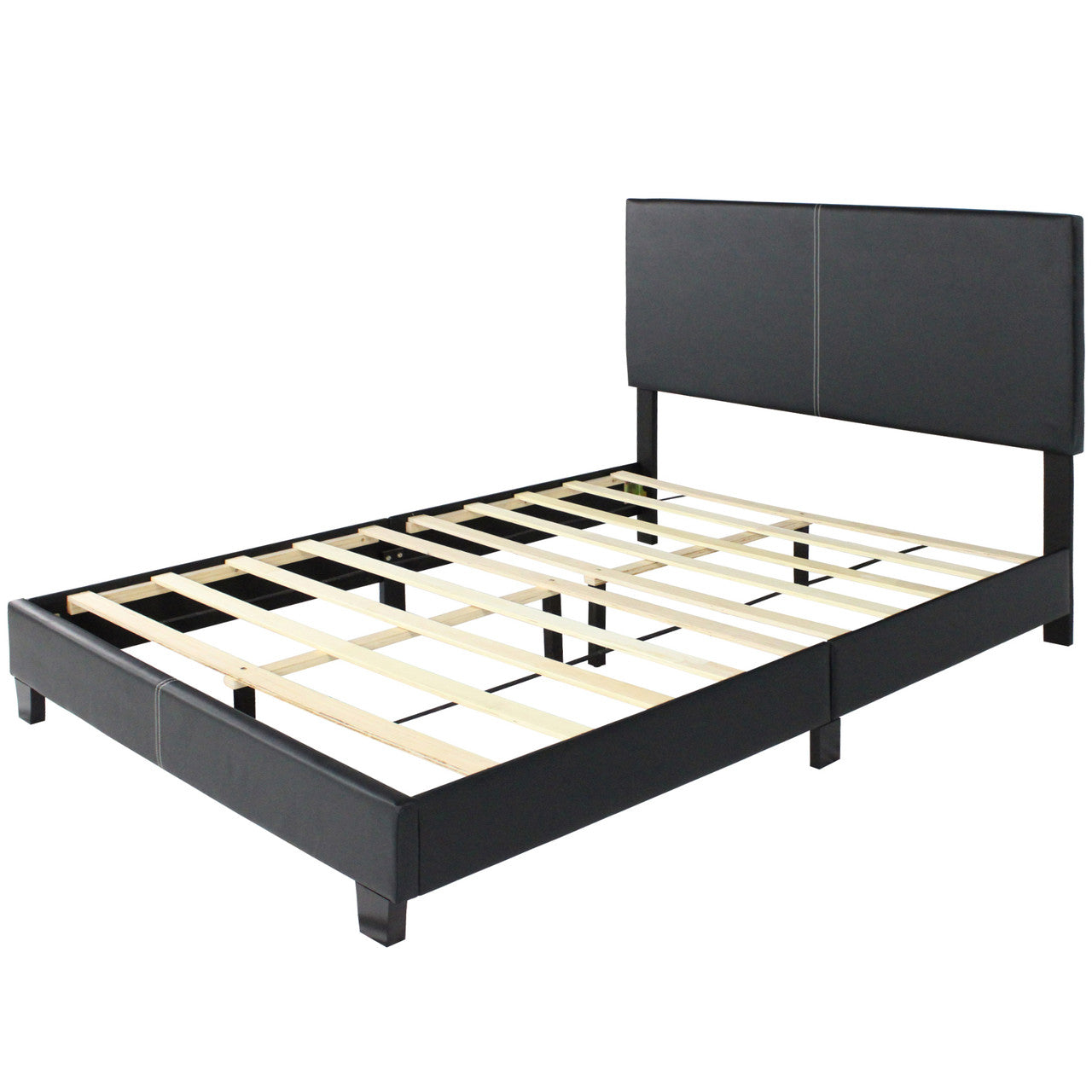 Go Green Woods Nora Faux Leather Upholstered Full Panel Bed
