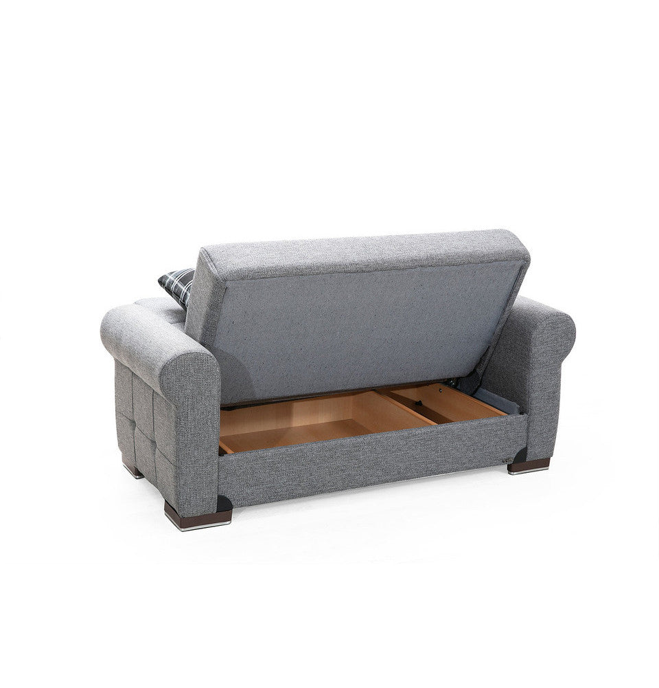 Silva Gray Fabric Loveseat