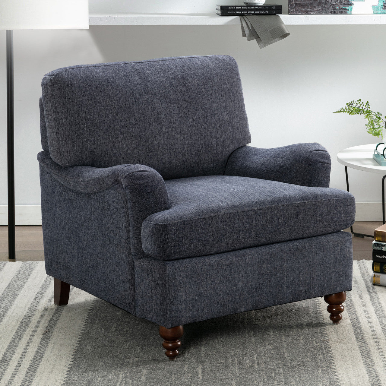 Navy Classic Candor Arm Chair